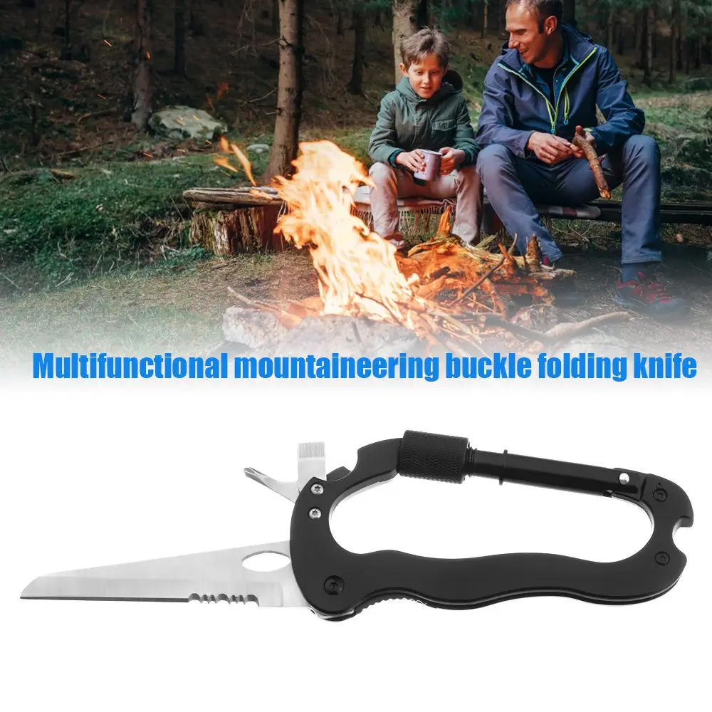 Bottle Opener Outdoor Gear Hanging Buckle 5 In 1 Carabiner Phillips Screwdriver Slotted Screwdriver Folding Knife