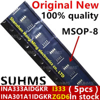 (5piece)100% New INA333AIDGKR INA333 I333 INA301A1IDGKR INA301A1IDGKT ZGD6 MSOP-8 Chipset