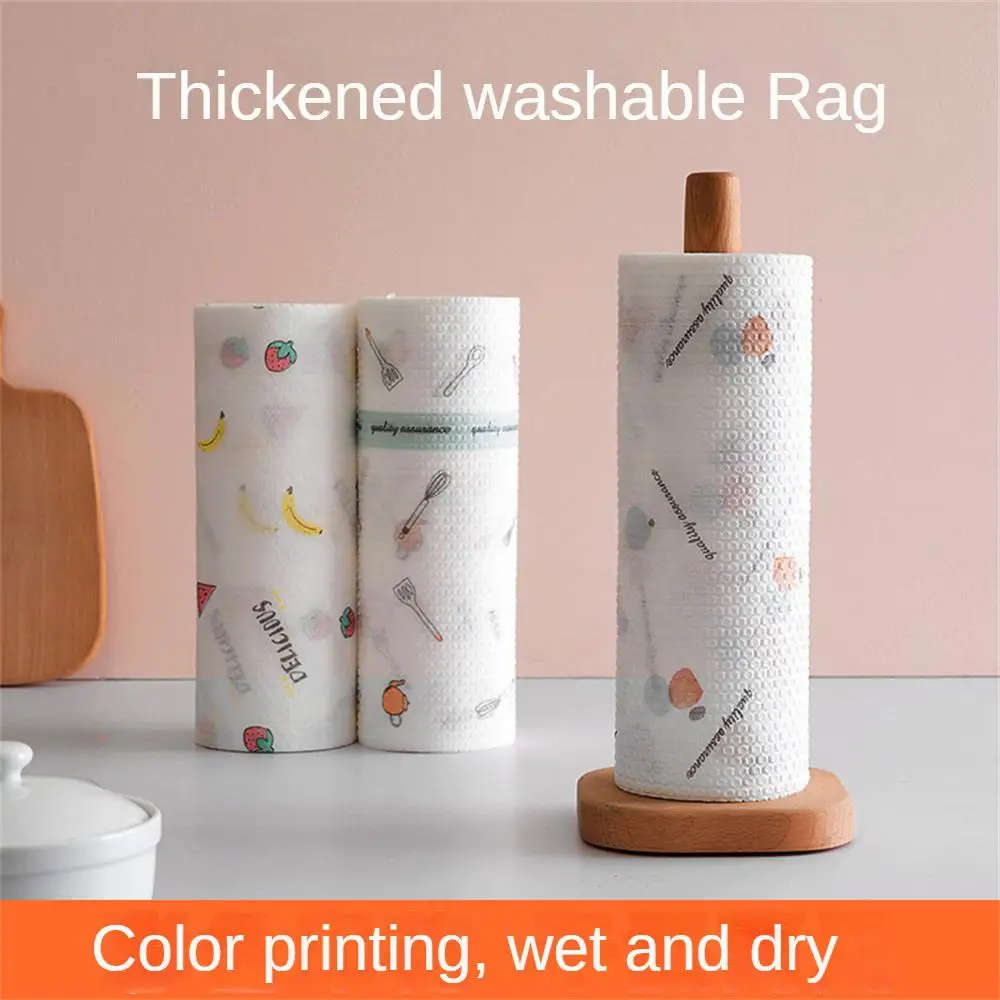 1 Roll Of Reusable Lazy Rags Bamboo Towels Wet And Dry For Kitchen Dishcloths Hand Towel Rolls Organic Dishwashing Cloth