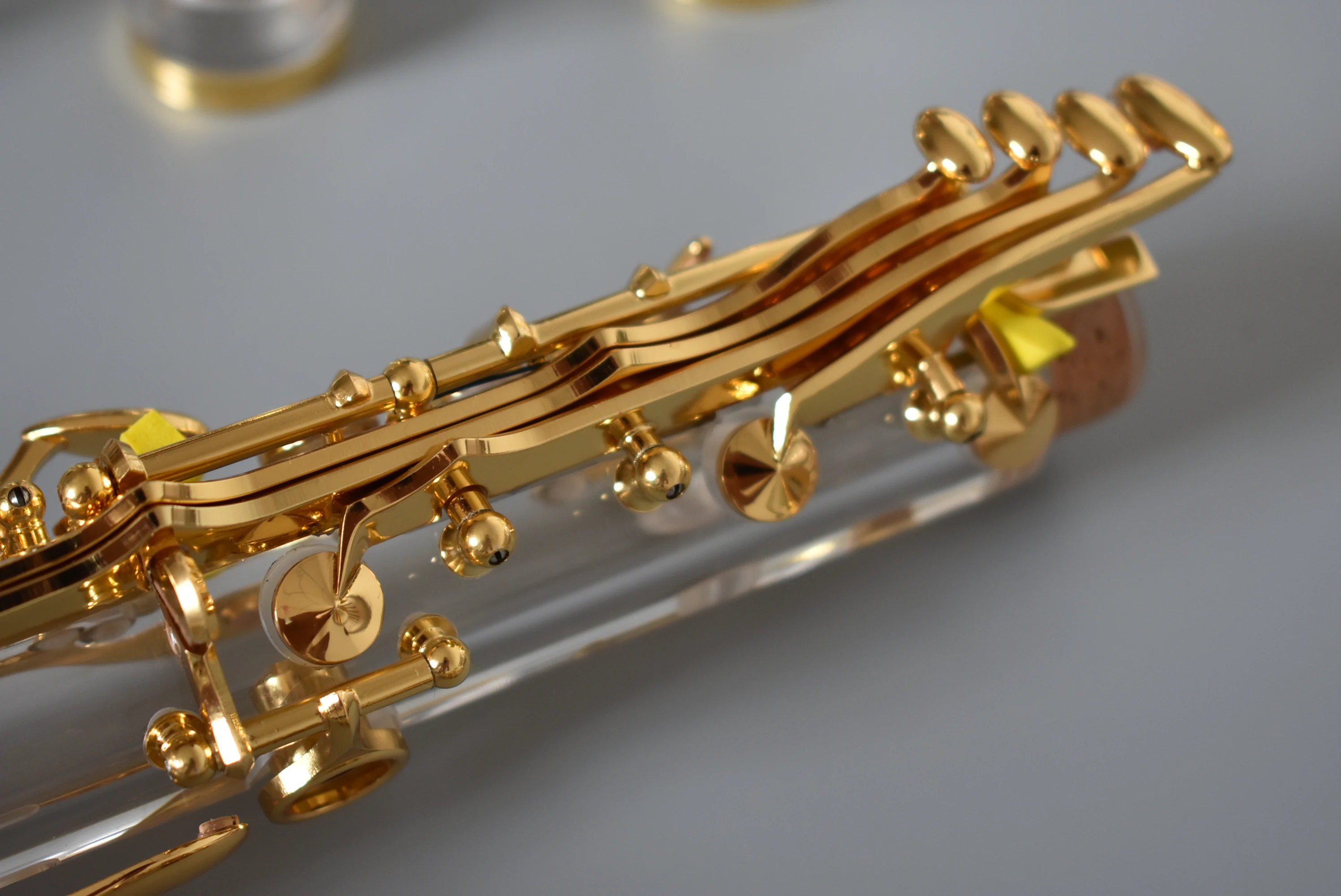 1 الكلارينيت الكريستالي B مفاتيح مسطحة مطلية بالذهب صنعة بديعة لهجة متميزة #4