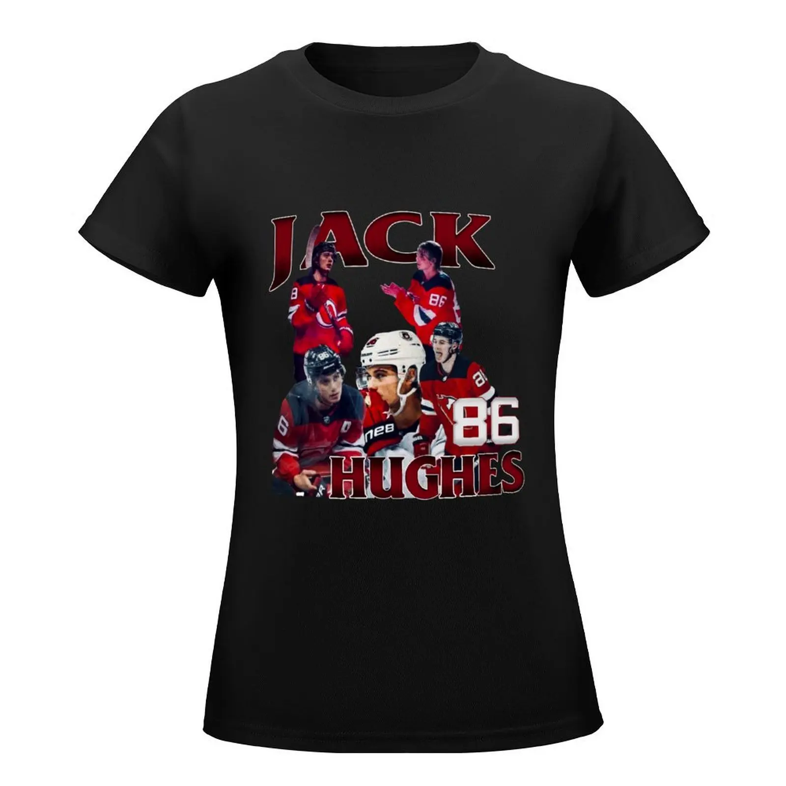 Jack Hughes American Hockey T-Shirt sports fans anime western t-shirt dress for Women