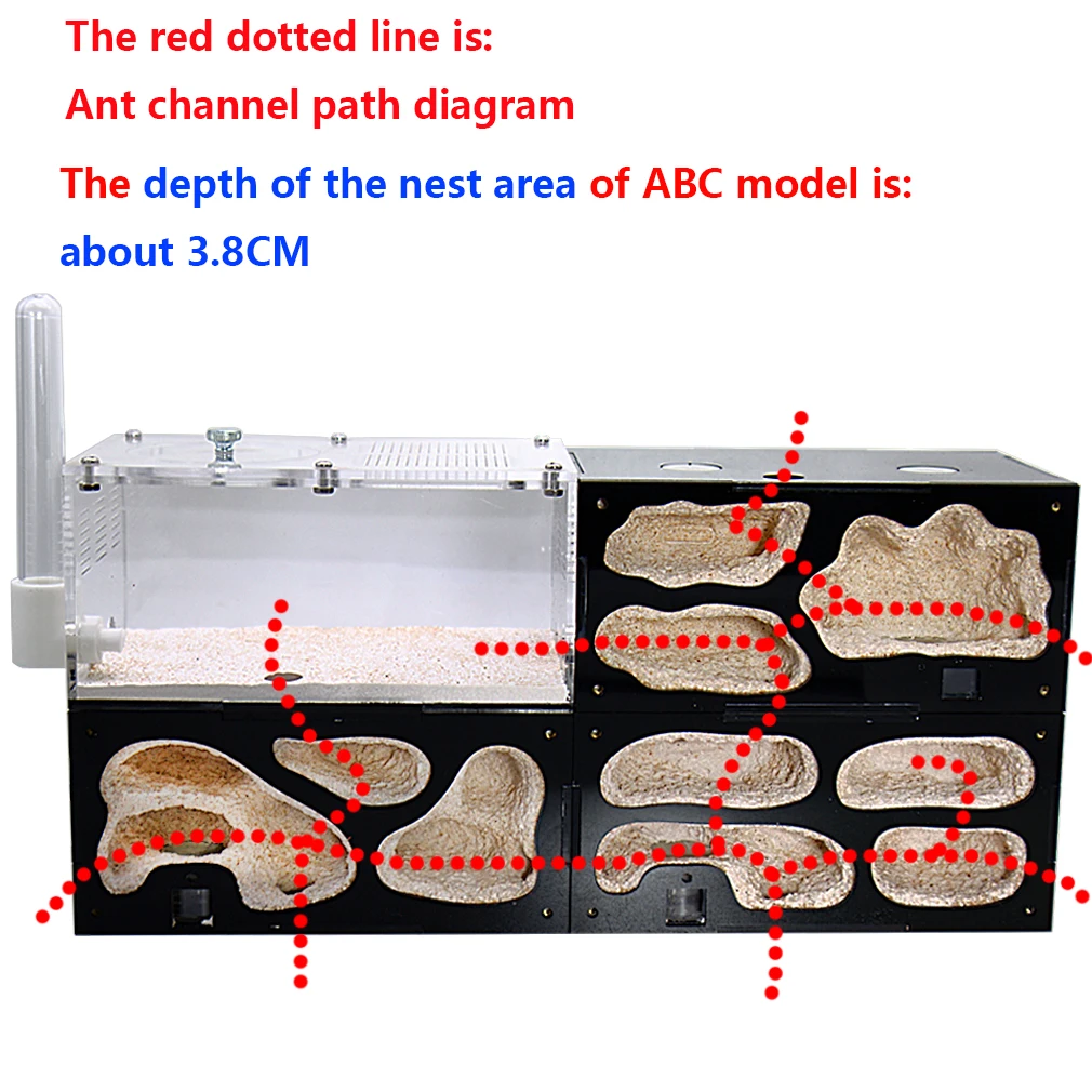 Acrylic Ant Farm Infinite Splicing Ant Nest Temperature Control Concrete Insect House Colony Drinker Anthill Kit Accessories