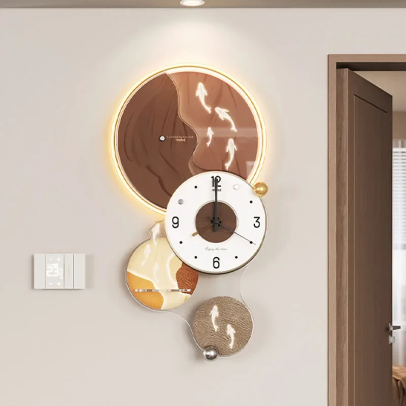 Living Room Digital Wall Clocks Fashion Luxury Design Xenomorph Aesthetic Bedrooms Wall Watch Nordic Saat Room Decorations view 5