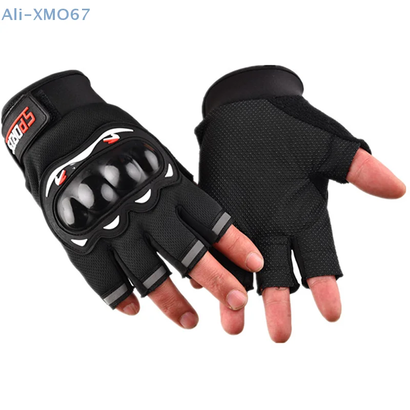 Motorcycle Gloves Breathable Unclosed Finger Racing Gloves for Outdoor Sports Crossbike Riding men's motorcycle gloves 1 Pair image 4