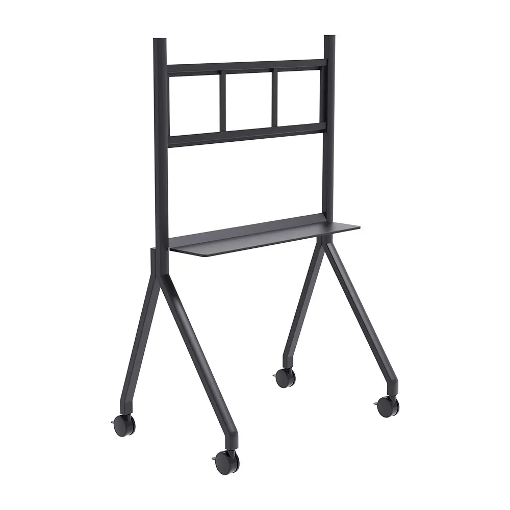 Heavy Duty Mobile TV Trolley With Wheels For Smart Interactive Educational Displays