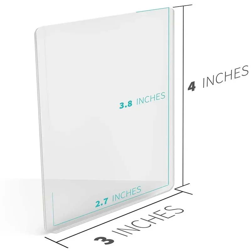 Card Sleeves Holder Game Cards  PVC Hard Plastic Toy Top  For Protectors Trading Storage Gift 3 x 4inches