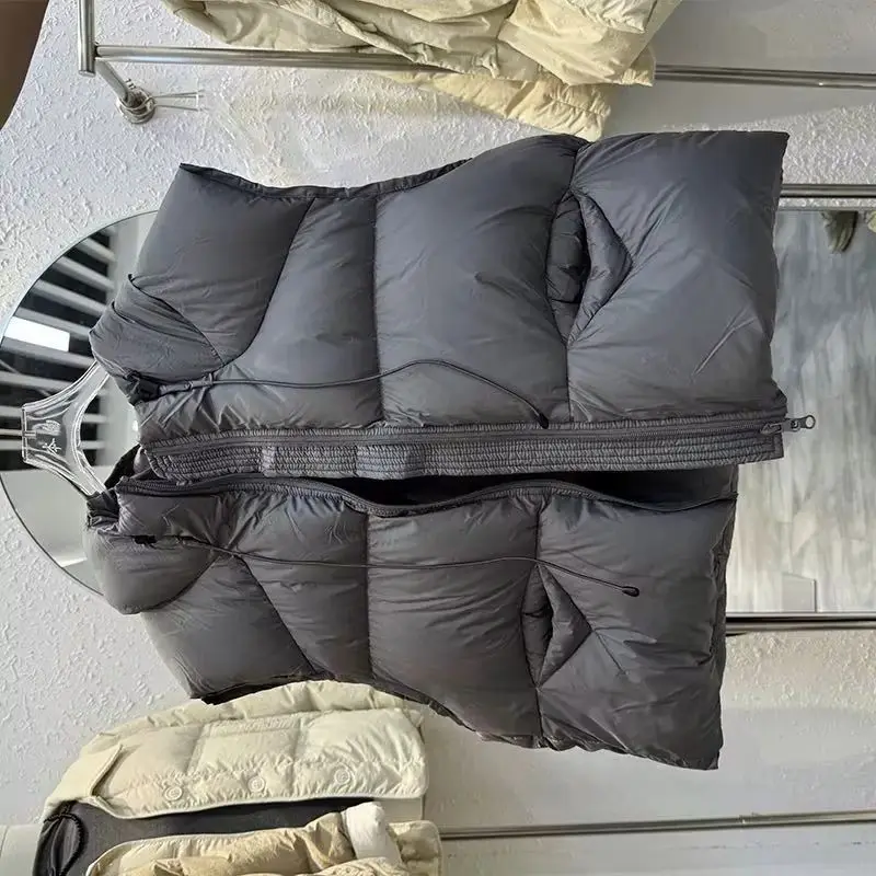 

Autumn Winter Fashion Vest Women New Hooded Short Casual All-match Sleeveless Down Cotton Vest Parkas Waistcoat CoatsLadies Tops