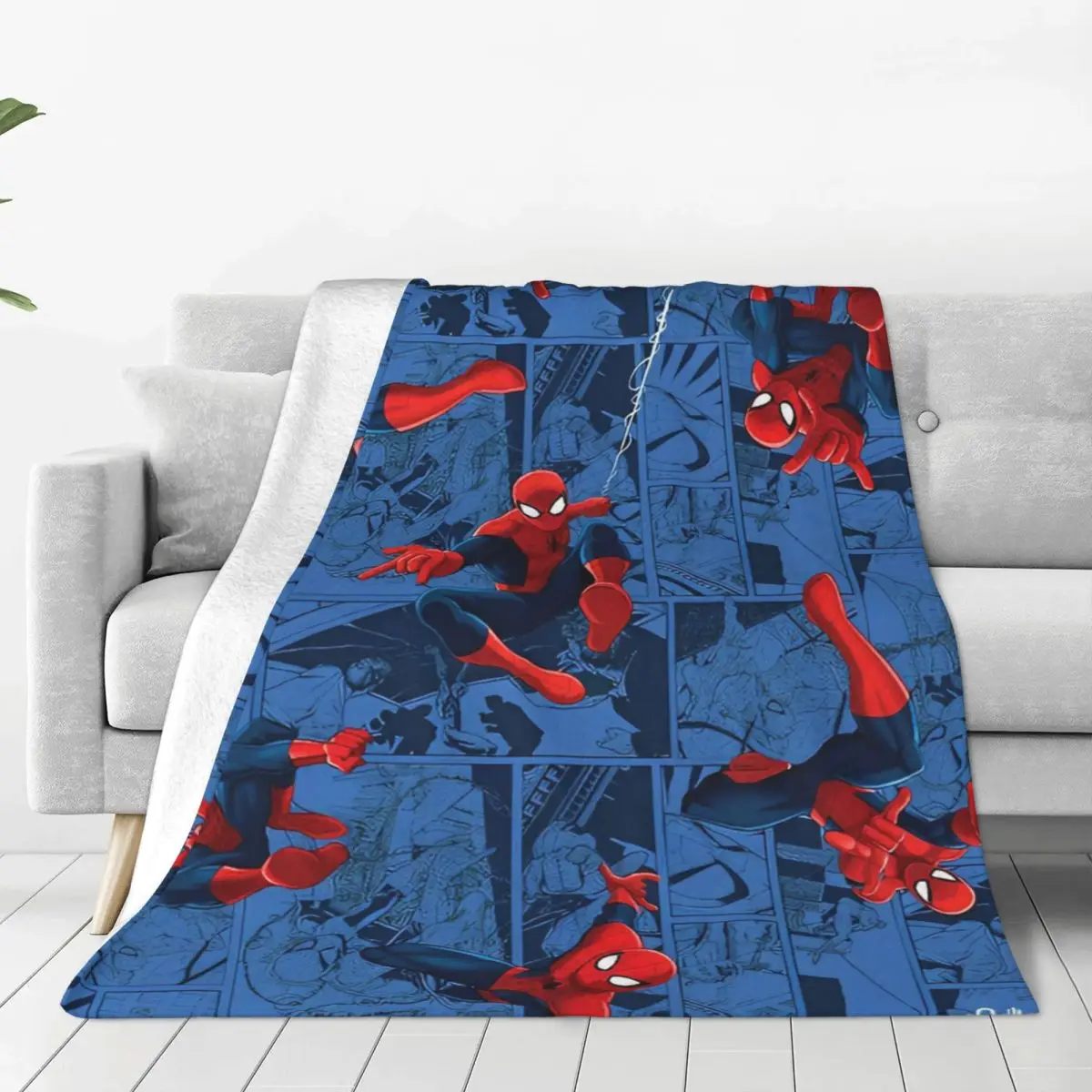 The Amazing Spider-Man Flannel Blanket Film Warm Throw Blanket for Outdoor Travel Print Bedspread Sofa Bed Cover