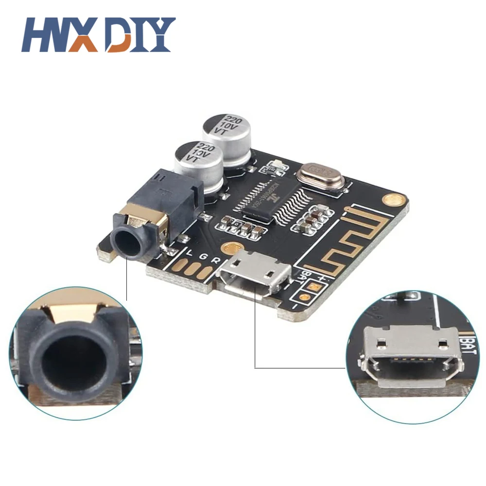 1-10pcs VHM-314 Bluetooth Audio Receiver Board Bluetooth 5.0 MP3 Lossless Decoder Board Wireless Stereo Music Module 3.7-5V