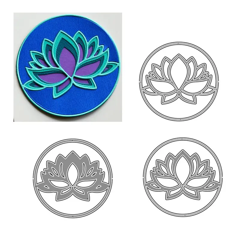 Lotus Dies Birch Press Metal Cutting Dies Layering Coverplate Scrapbooking For Paper Making Embossing Frame Card Craft