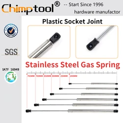 1 Pc Stainless Steel 316 Gas Spring Plastic Socket Joint Universal Shock Absorber Hydraulic Lift Support Strut Bar Customizable