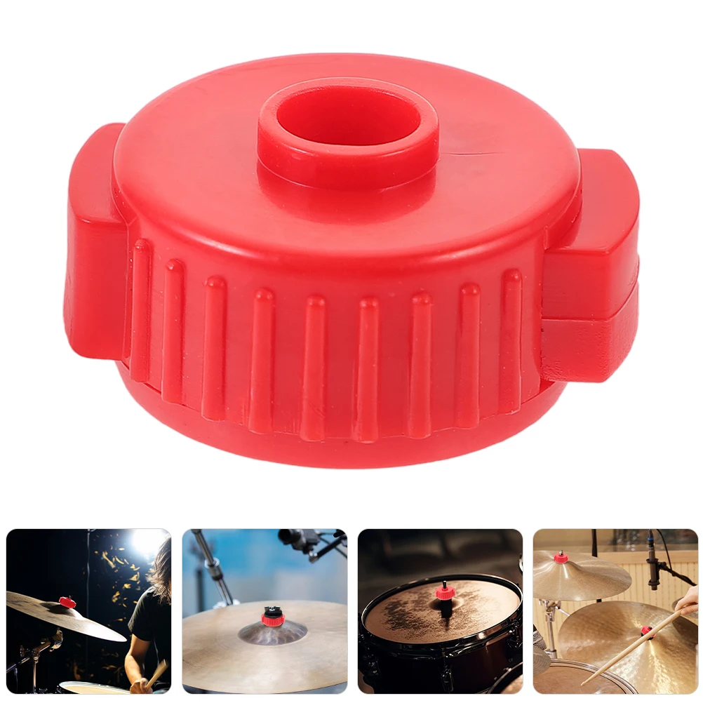 

6pcs Drum Accessories Cymbal Stand Parts Quick Release Red Plastic Sleeve Durable Lightweight Splash Mount Compatible