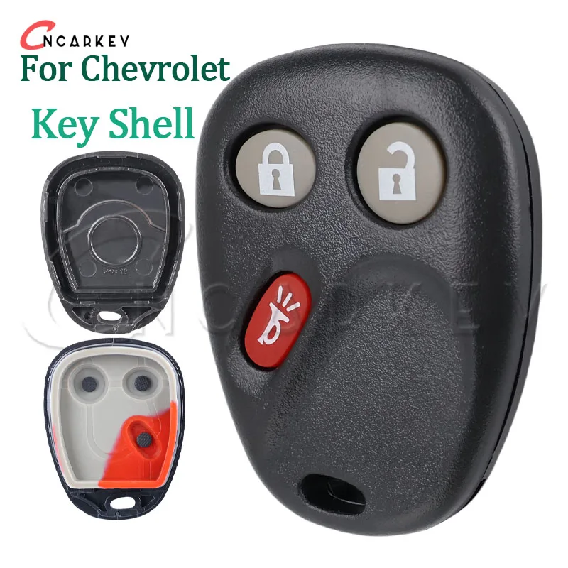 

Чехол для дистанционного ключа автомобиля для Chevrolet GMC 2003-2006, чехол Chevy Silverado Tahoe Suburban, сменный чехол с 3 кнопками LHJ011