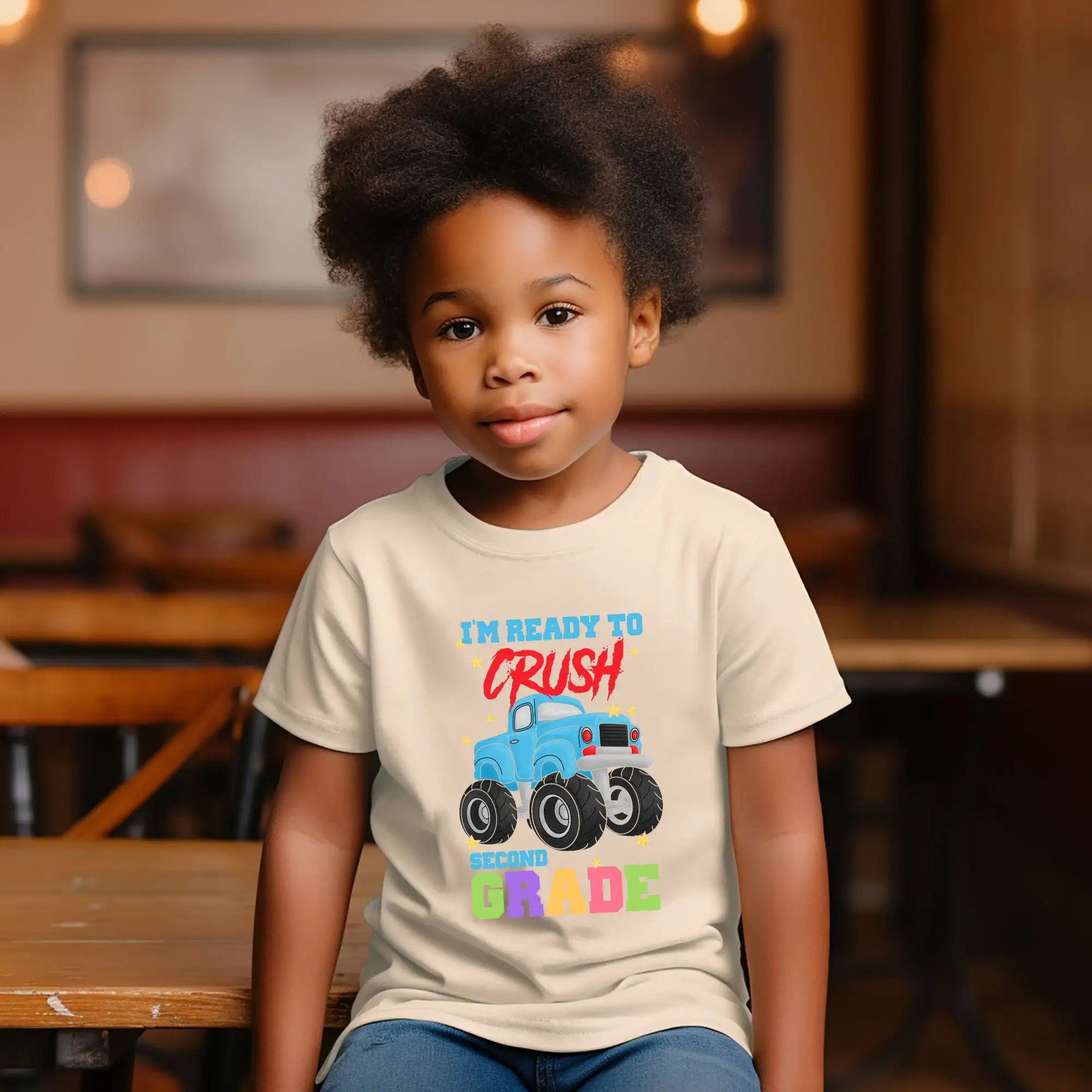 Ready To Crush Second Grade T Shirt 1St Day Of School Back Cute Natural Kids Pst00994 Boys