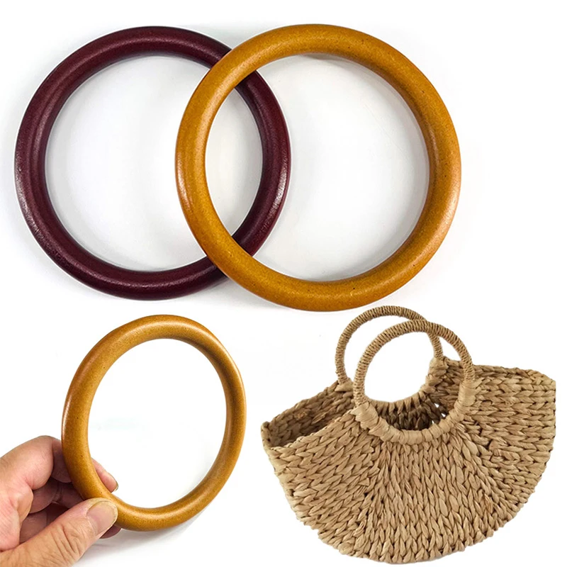 1PC Nature Bamboo Bag Handle for Handcrafted Handbag DIY Bags Accessories 2019 New Round Semicircular Bag Strap Anse De Sac