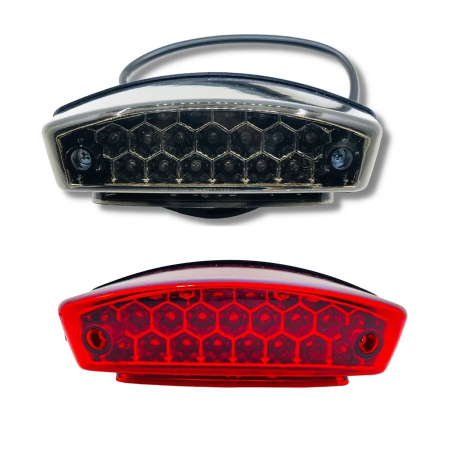 Motorcycle LED Tail Light Universal License Plate Rear Brake Lamp For Honda Suzuki Ducati M1000 600 620 695 800 S2R S4R M750