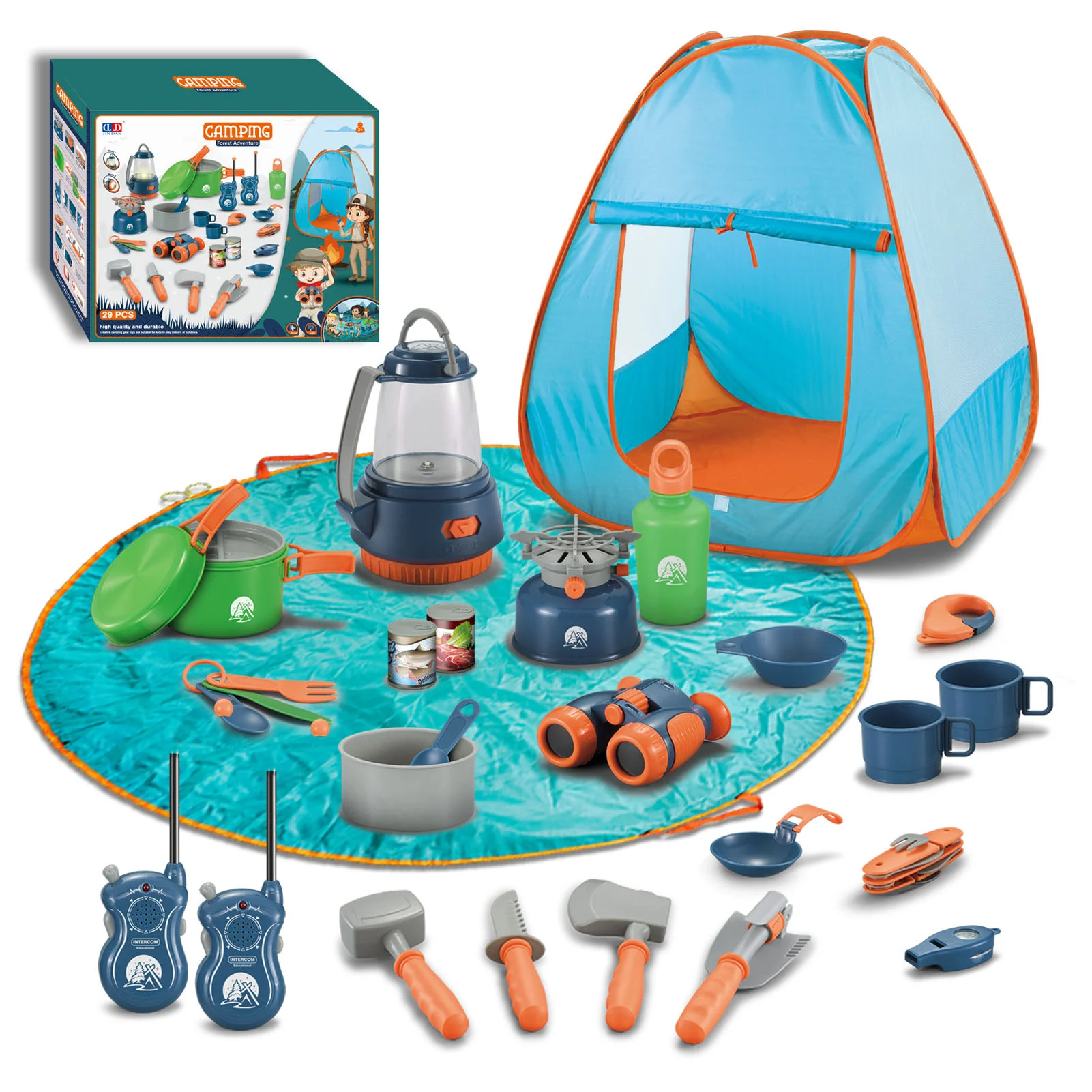 Tente de Camping en plein air, maison de jeu pour enfants, pique-nique, vaisselle, tente amovible, cadeaux, 16 pièces, 29 pièces, 25 pièces, 46 pièces