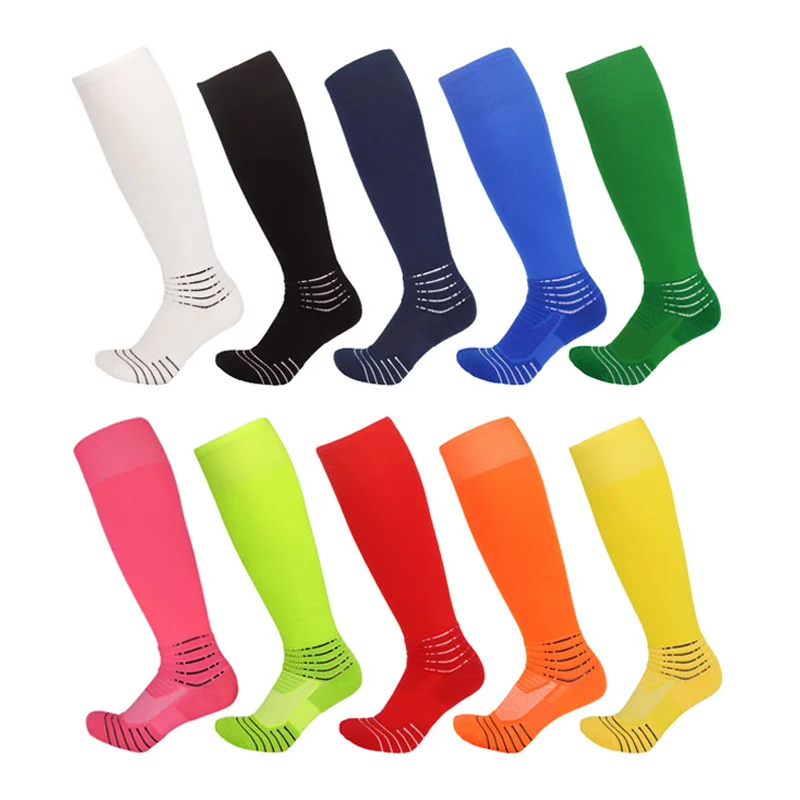 

High Quality Football Accessories Black White Soccer Socks For Men Teenages Kids Over The Calf Baseball Rugby Athletic Sock