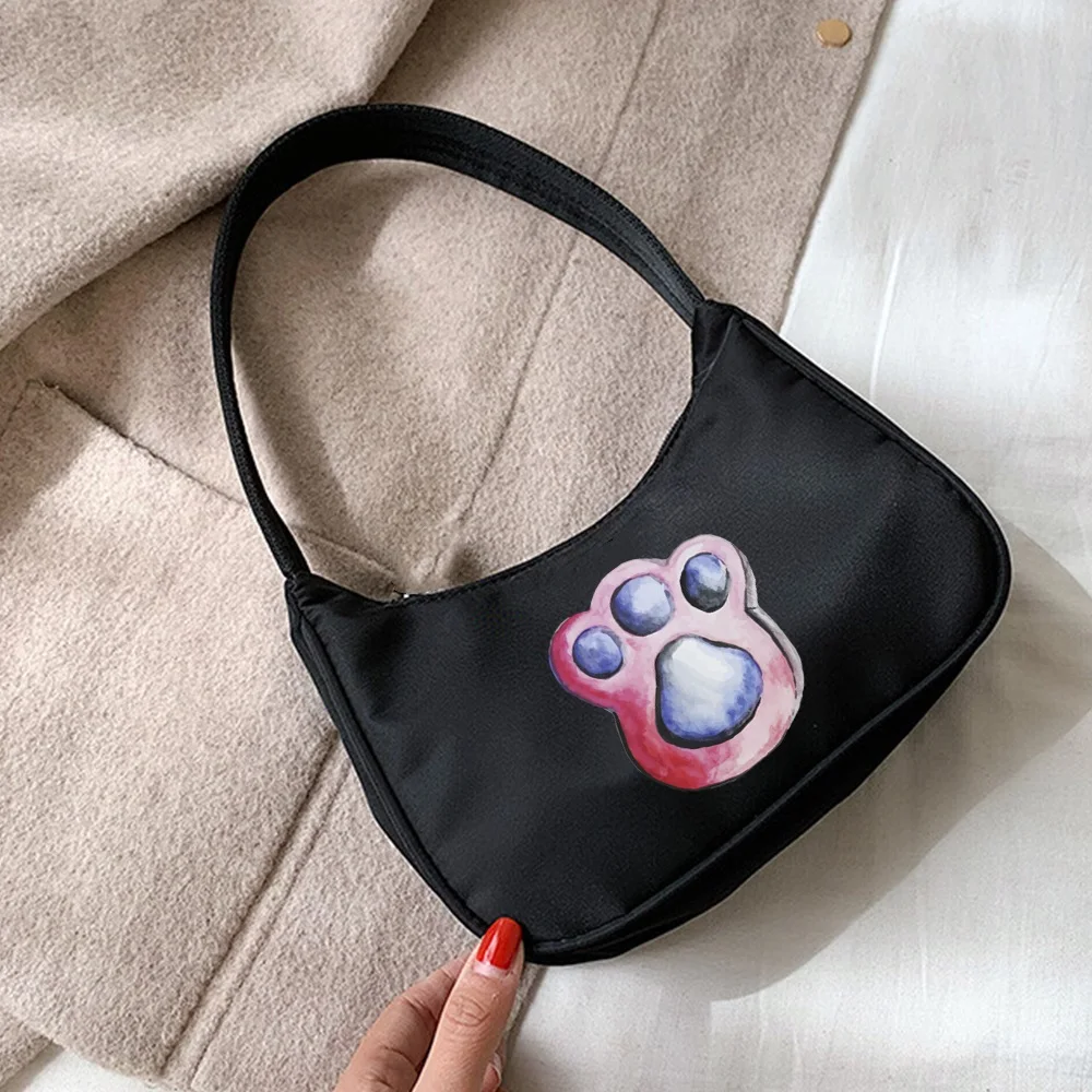 Shoulder Underarm Bags Coin Purse Women Handbags Designer Dog Footprints Print Pattern Hobo Shoulder Small Pouch Totes Shopping