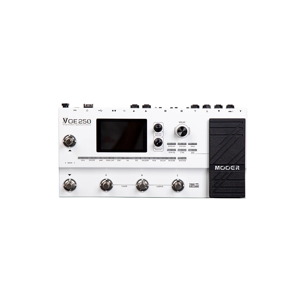 

MOOER GE250 Guitar AMP Modelling Multi-Effects Processor Pedal 70 AMP Models 180 Effect 70s Looper 32 IR Digital AMP Pedal