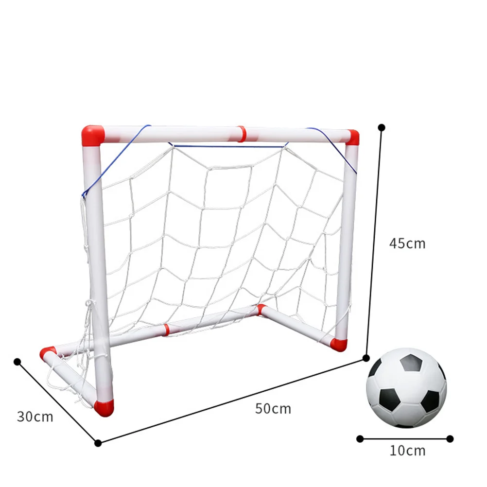 Portería de fútbol portátil de tamaño pequeño, juguetes, puerta de fútbol con red de pelota, bomba de aire para niños, objetivos de fútbol