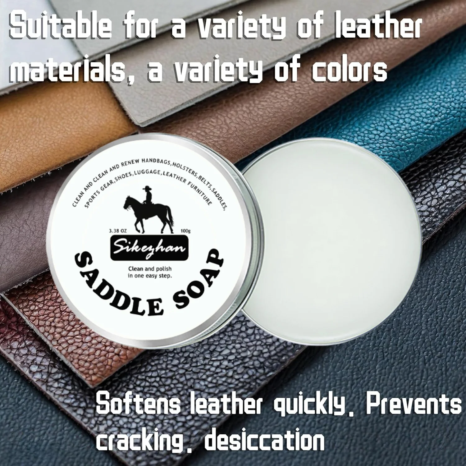 Spülung für Motorrad-Ledersitz, Creme |   Reparatur, Politur und Schutz aus echtem Leder vor Sonnenbekleidung, Risse und Alterung