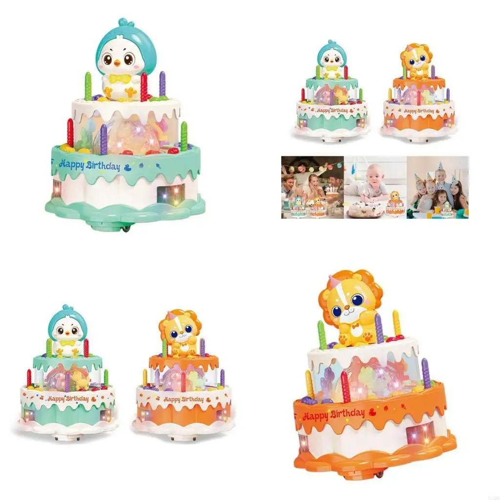 

54DA Интерактивная мультяшная игрушка ко дню рождения с крутым освещением и звуком Музыкальная игрушка