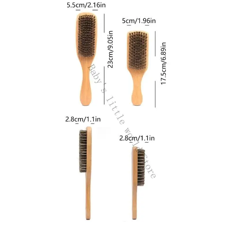 فرشاة شعر لتنعيم ذيل الحصان، فرشاة تحكم في حدود تصفيف شعيرات الخنزير الناعمة لشعر أملس، فرشاة شعر مثيرة لـ B2EB #6