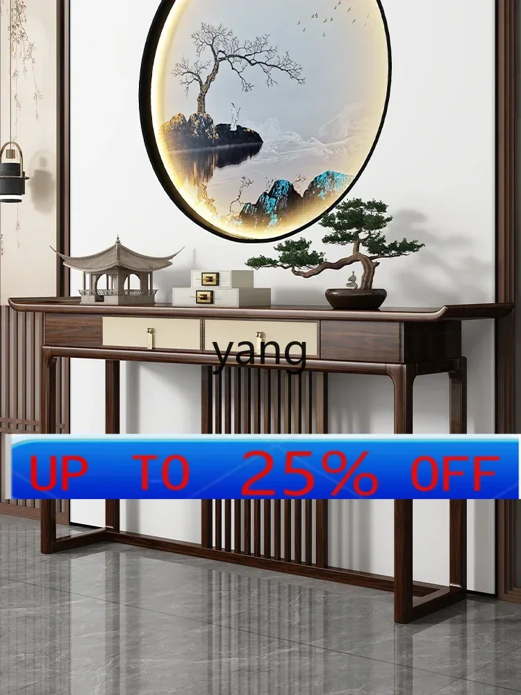 

CX new Chinese-style entrance table, central hall table, ebony wood entry against the wall, living room table