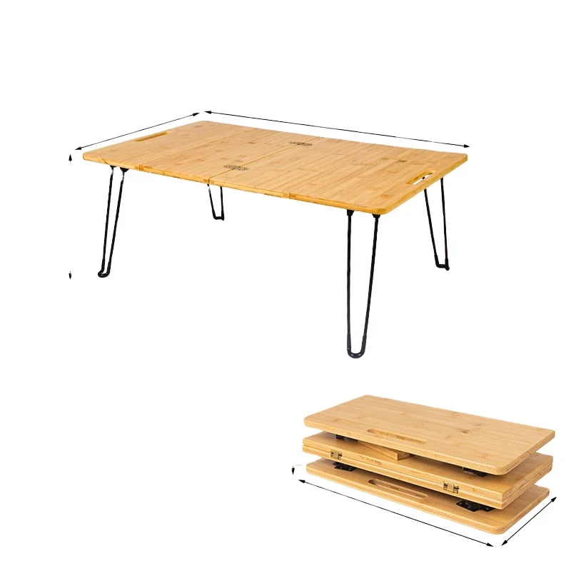 

Outdoor Camping Bamboo Tactical Folding Table Bamboo Board Portable Home Computer Table Lightweight Casual Picnic Table