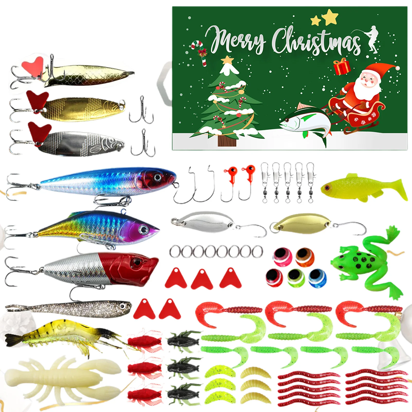 

Fishing Advent Calendar 2024 Adult MenTeen Boys 24 Day Fishing Countdown Calendar With Spoons Cute Timer Clock Christmas dECOR