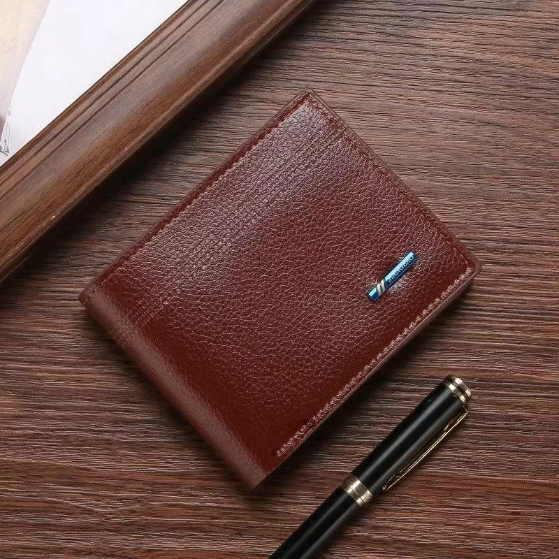 Classic Short  Leather Men Wallets Fashion Coin Pocket Card Holder Men Purse Simple Quality Male Wallets