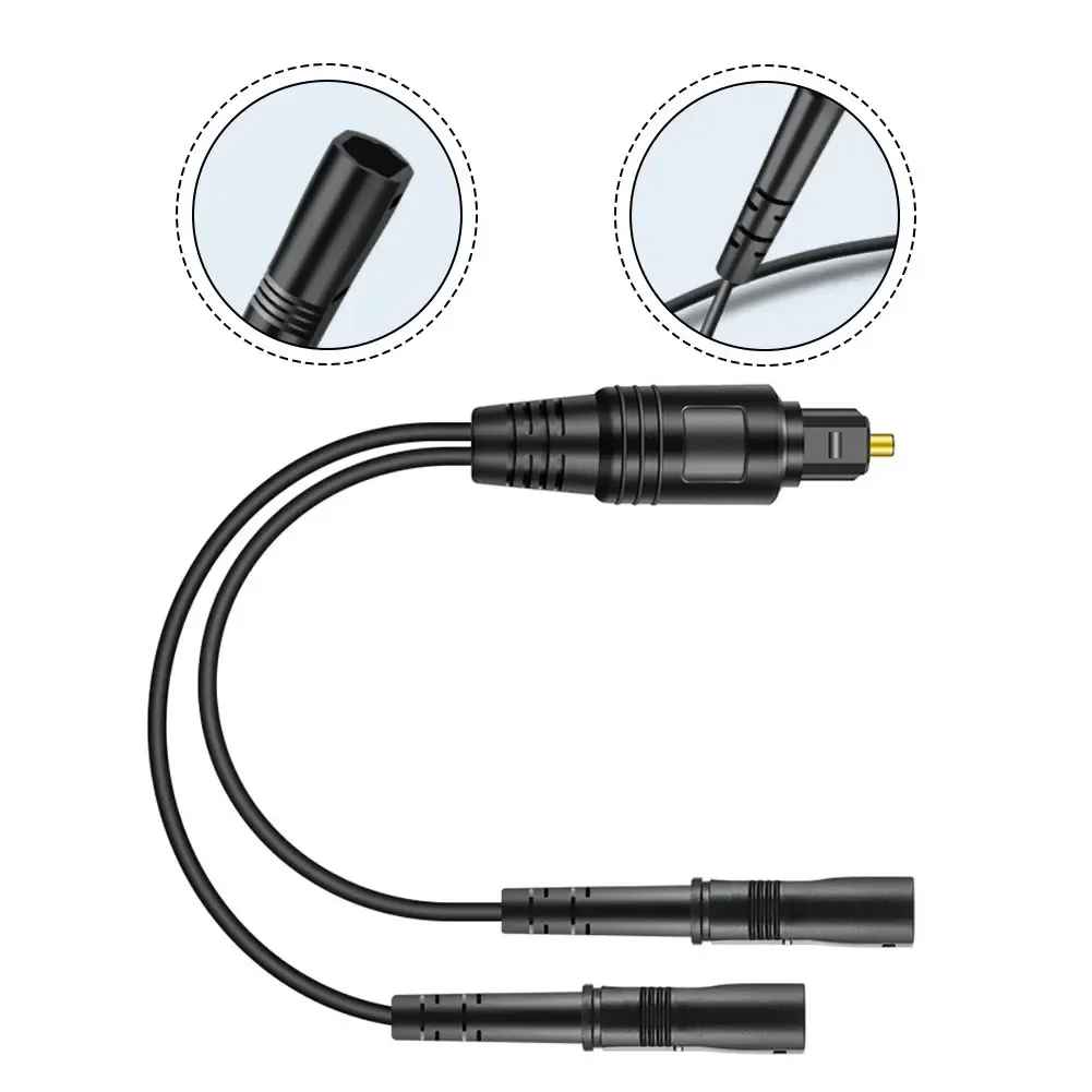 

Digital Optical Fiber Audio Splitter, 1 Inlet, 2 Outlets, Suitable For TV Boxes, Headphones, Speakers, And Other Audio Devices.