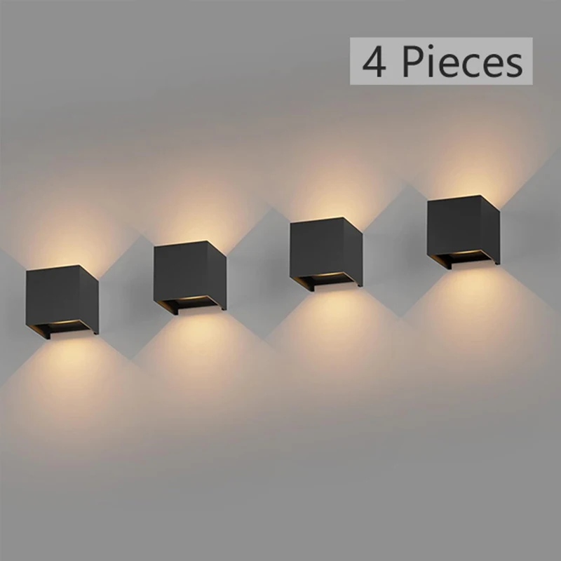 MARPOU Led Wall Lamp Outdoor/ Indoor Waterproof IP 65 Surface Mounted LED Up and Down  Wall Light Porch Garden 9W AC 90-260V