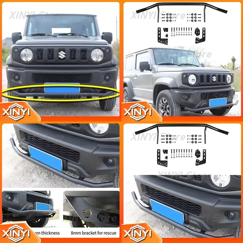 Front Bumper Bull Bar Iron Protection Guard for Jimny JB74 2019-2026 JMN094