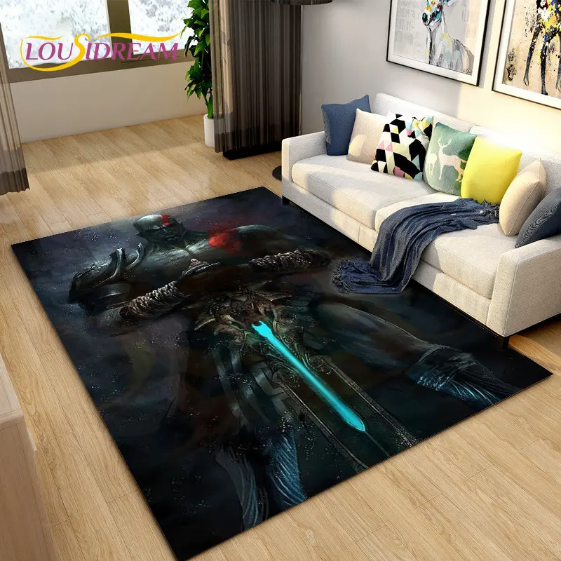 ゲームゴッドオブウォーズゲームの玄関マット,大型カーペット,リビングルーム,ベッドルーム,ソファ,室内装飾,子供用滑り止めフロアマット