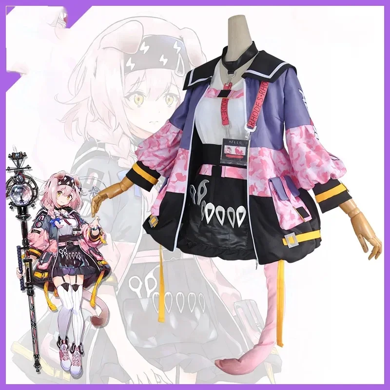 

Anime Arknights Goldenglow Cosplay Costume Coat Skirt Halloween Carnival Women Girls Roleplay Outfit 2026