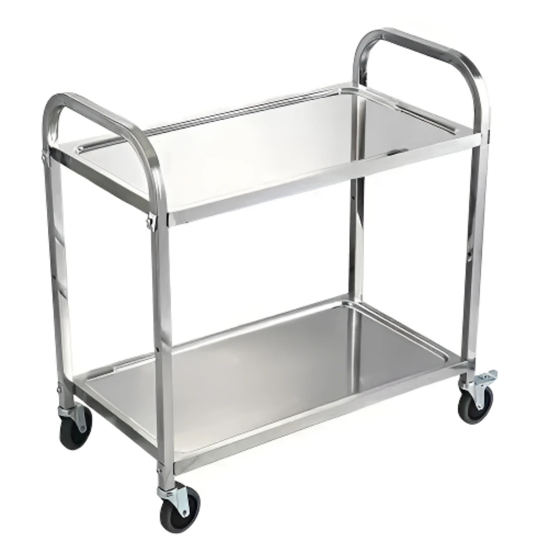 Stormguard Robuster Servierwagen, Edelstahlwagen, 2 Etagen, 3 Etagen, Hotelküche