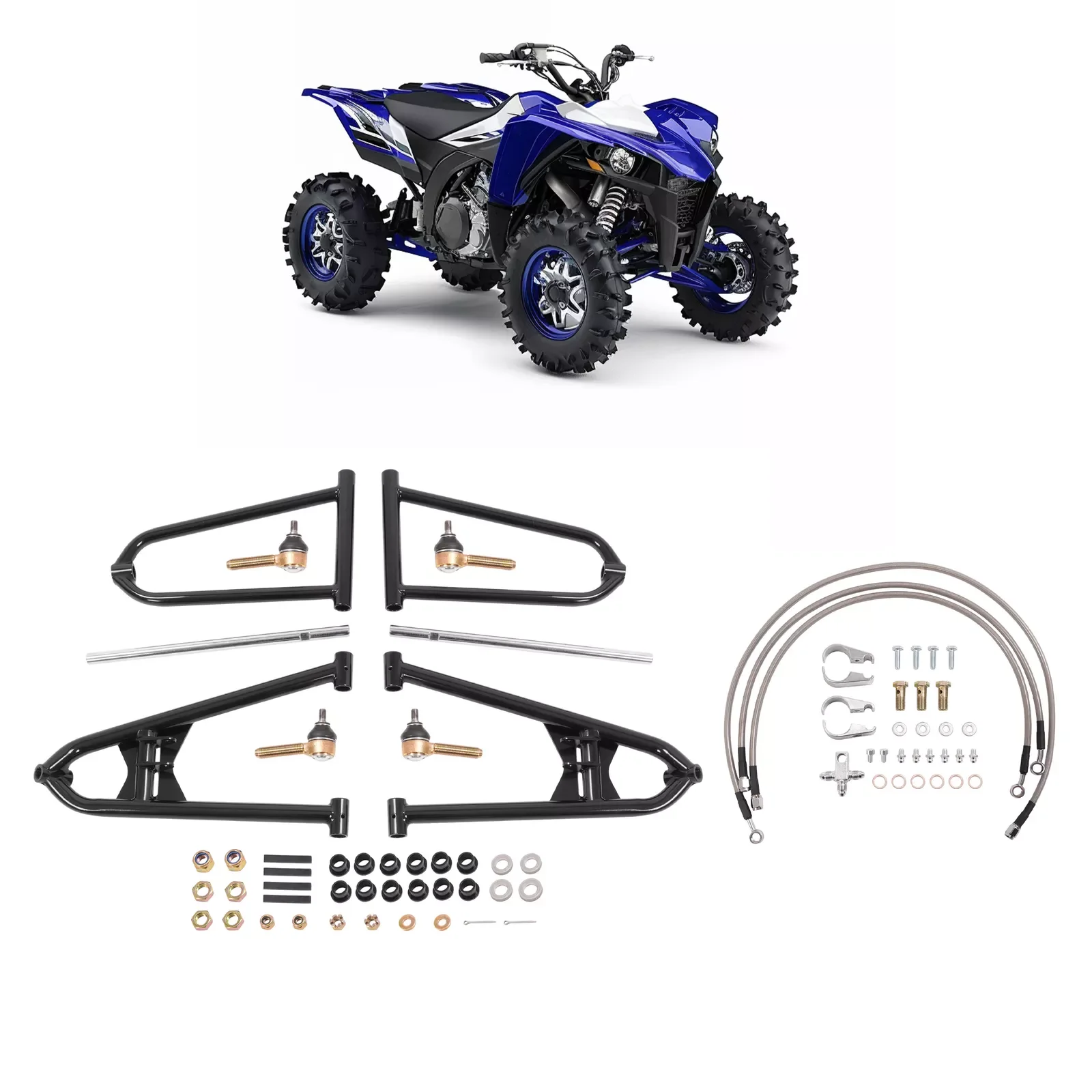 

Front a Arms Adjustable Brake Lines Clamps for Raptor 700 2006-2017 700R 09-17