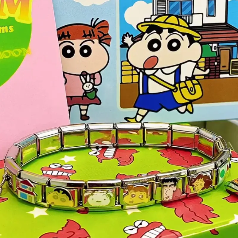 Neues Kawaii Crayon Shin-chan Armband Anime Cartoon Animation Peripherie DIY Spleißen Paare Freundinnen Geburtstagsgeschenk Armband
