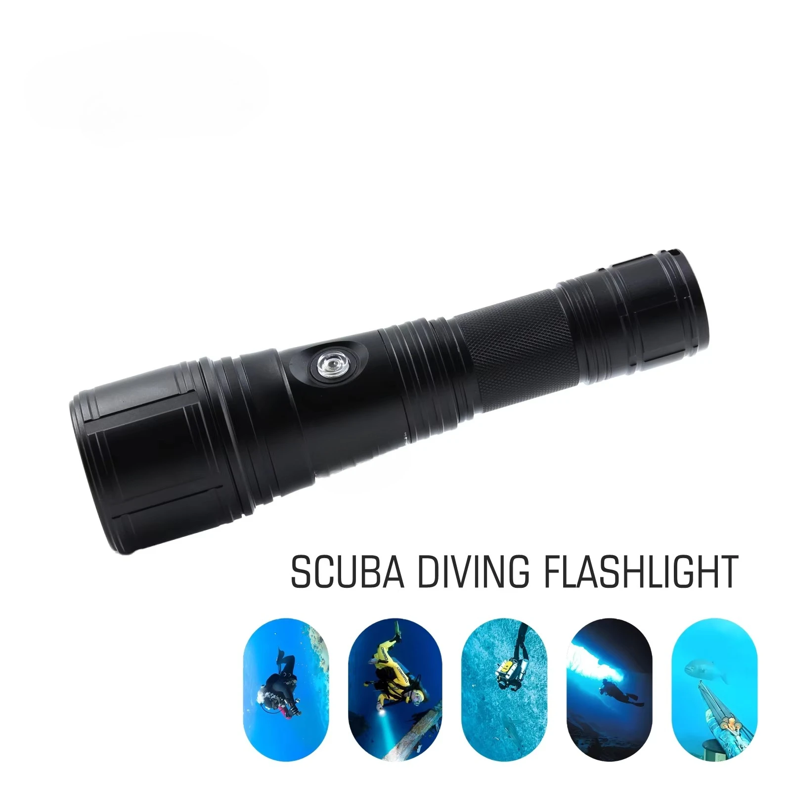 

3000LM Scuba Diving Flashlight IP68 100M Underwater USB-C Rechargeable 26650 Battery Zoom Focus Dive Torch Light