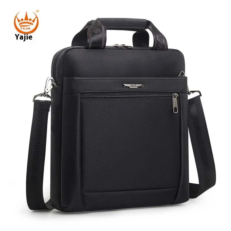 Vertical File Bag Large Capacity Waterproof One Shoulder Portable Crossbody Bag 12 Inch Ipad Bag Business Style