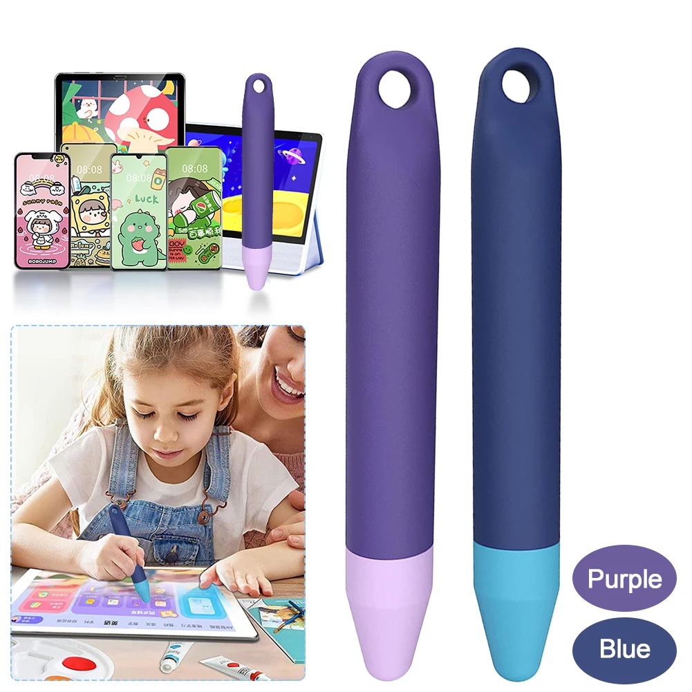 Kids Stylus Pens with Tethers Universal Touch Screen Capacitive Stylus Easy Grip Stylus Pen Pencil for iPad for Amazon Fire Kids