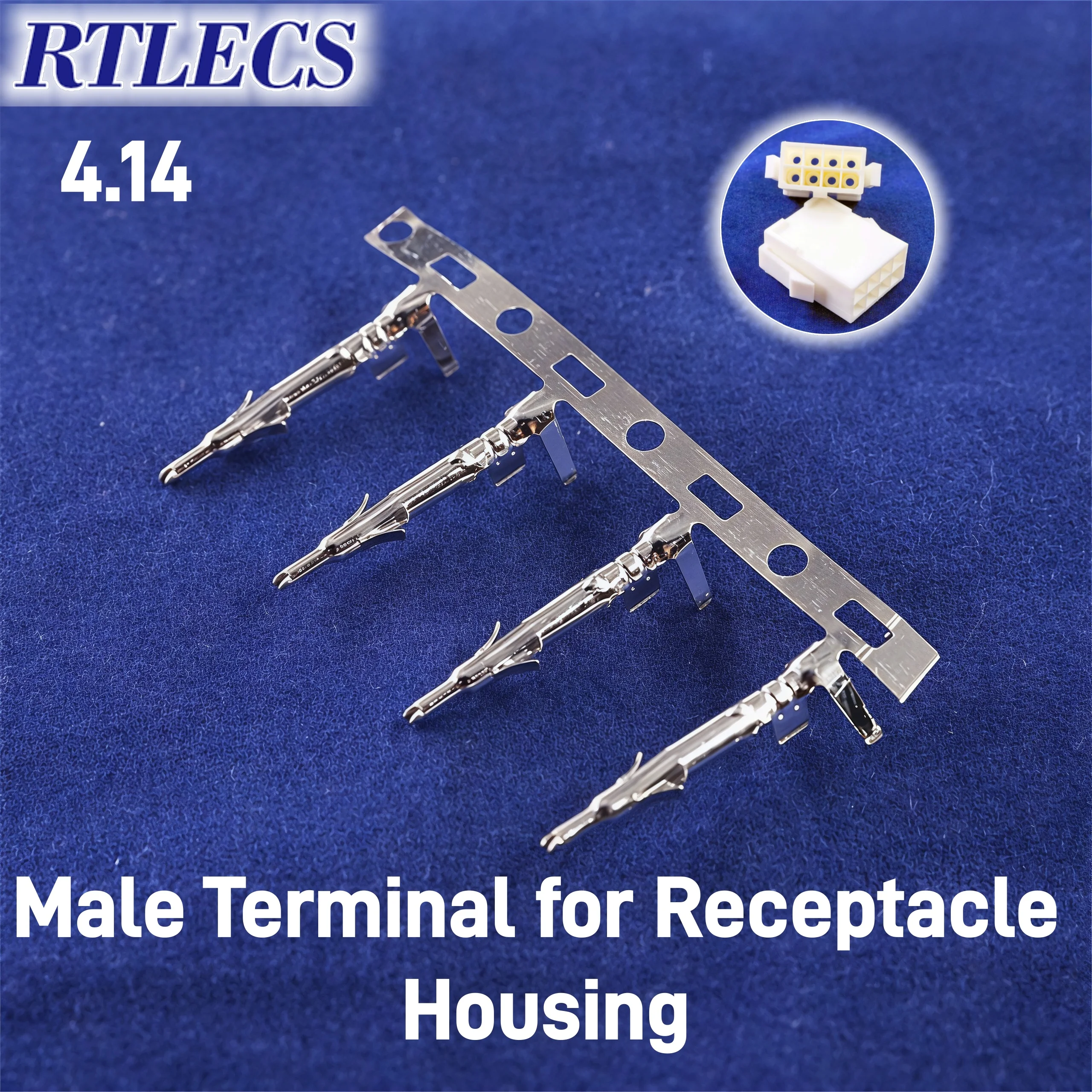 20pcs Male Female Contact Pin Tin Crimp 18-22 AWG Stamped Connector FL 4.14 mm 0.163