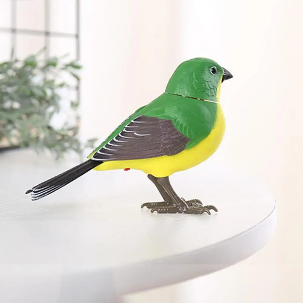 Desktop Bird Toy Simulated Bird Toy Singing Bird Toy with Light Sound Battery Operated Fake Model with for Kids for Lovers