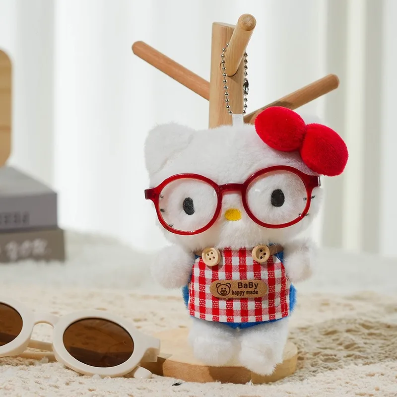 Sanrio hello kitty chaveiro de pelúcia pingente mochila diária decoração de moda personalizada presente de festival infantil