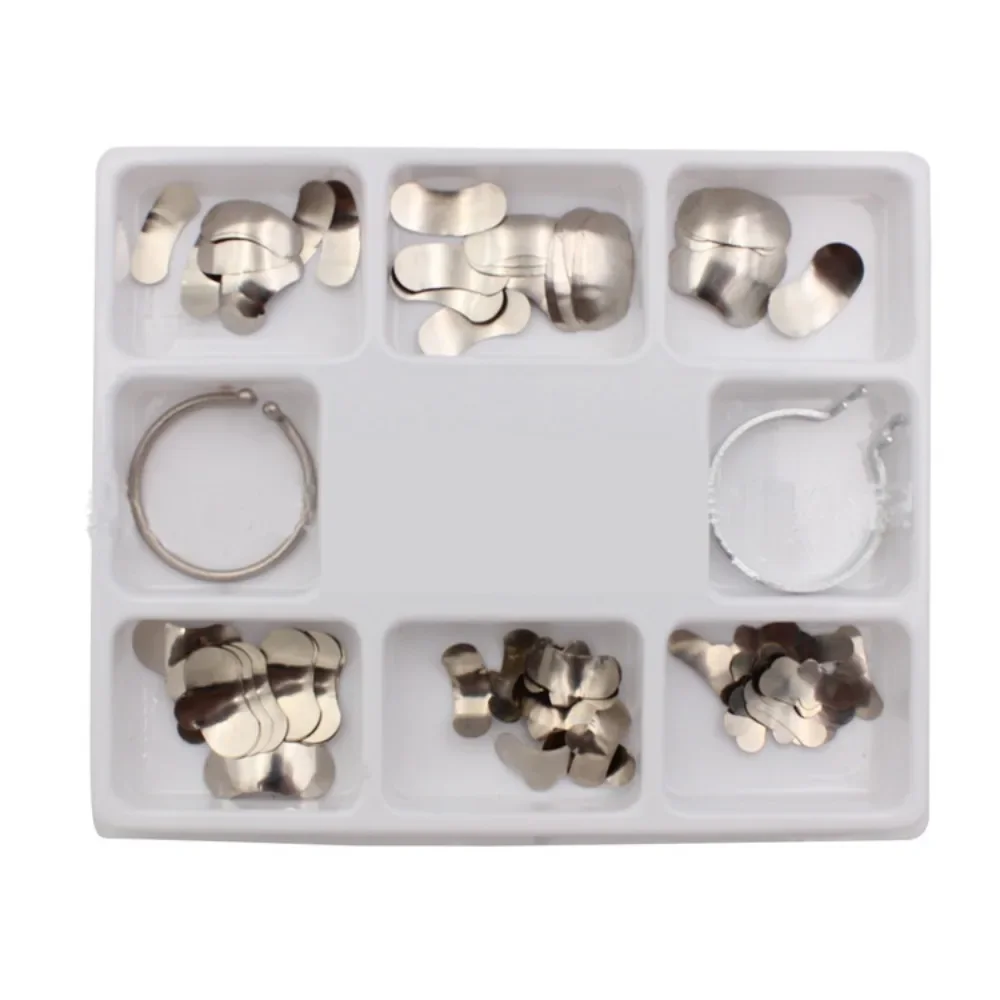 

100pcs Dental Sectional Matrix Contoured System Metal Dentistry Resin Clamping Seperating Ring Autoclavable dental AG