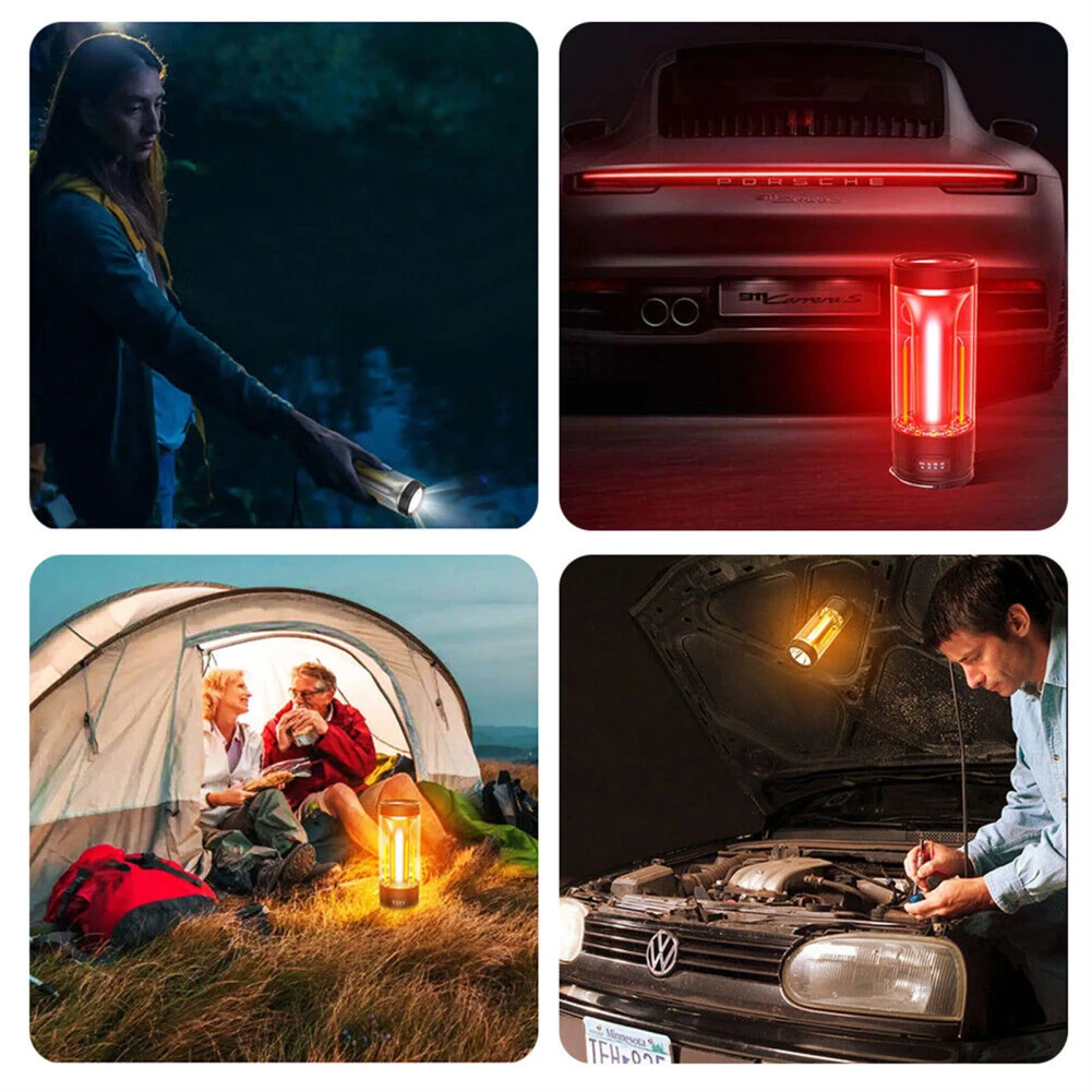 Lanterna recarregável super brilhante com 4 modos de iluminação lanterna para camping ao ar livre, pesca, corrida