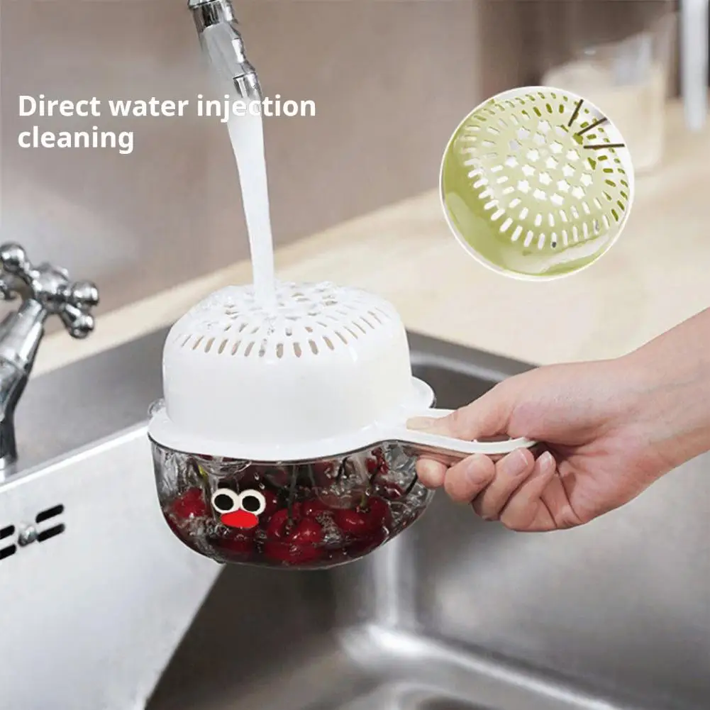 Multifunctional Drain Basket Dual-layer Fruit Strainer Draining Basket with Handle Multifunctional for Fruits for Kitchen