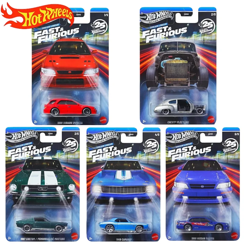 

Новая коллекционная модель автомобиля Hot Wheels Fast & Furious HNR88-N: Subaru IMPREZA, Chevy Fleetline, Mustang, Camaro, Nissan, масштаб 1:64, литая под давлением, игрушка